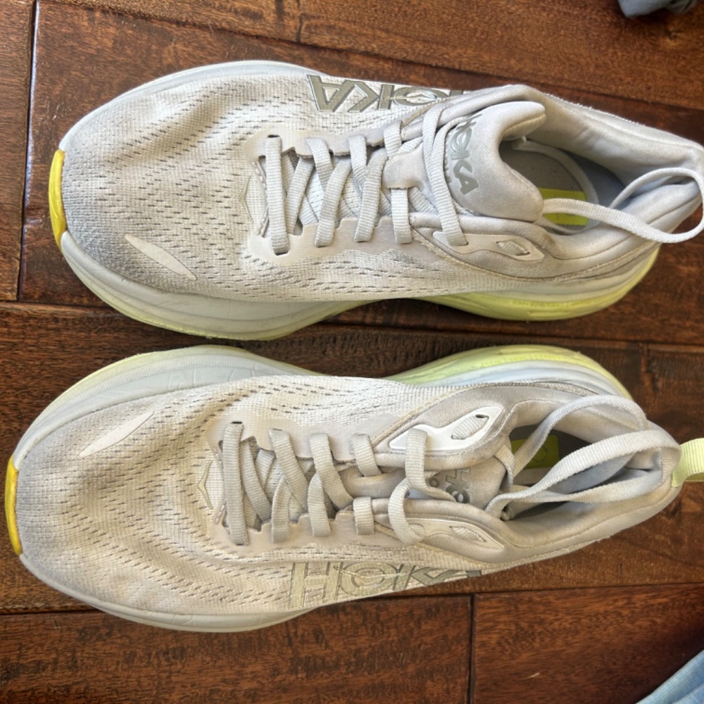 White Hoka Tennis Shoe